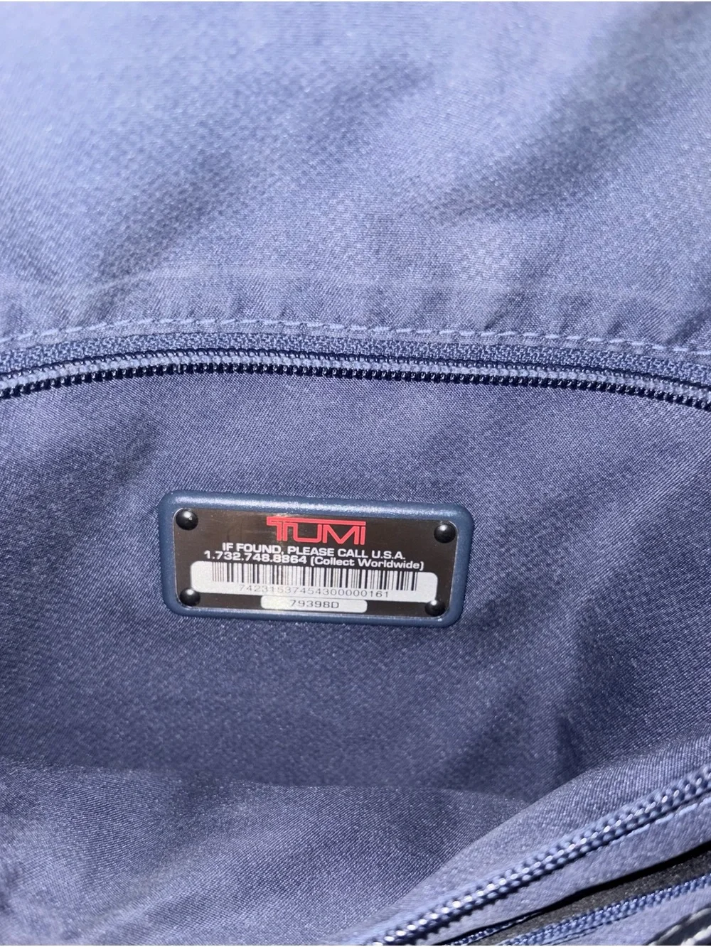 Tumi Black Leather Laptop Backpack